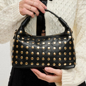 Beckette Studded Crossbody - Black