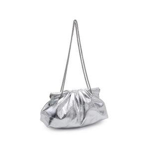 Kacey Clutch Crossbody - Shiny Silver