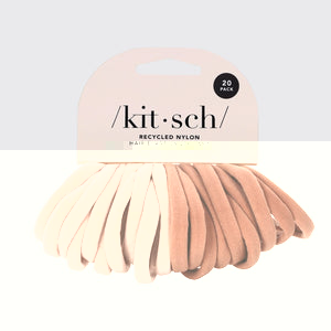 KITSCH - Eco-Friendly Nylon Elastics 20pc Set - Blush