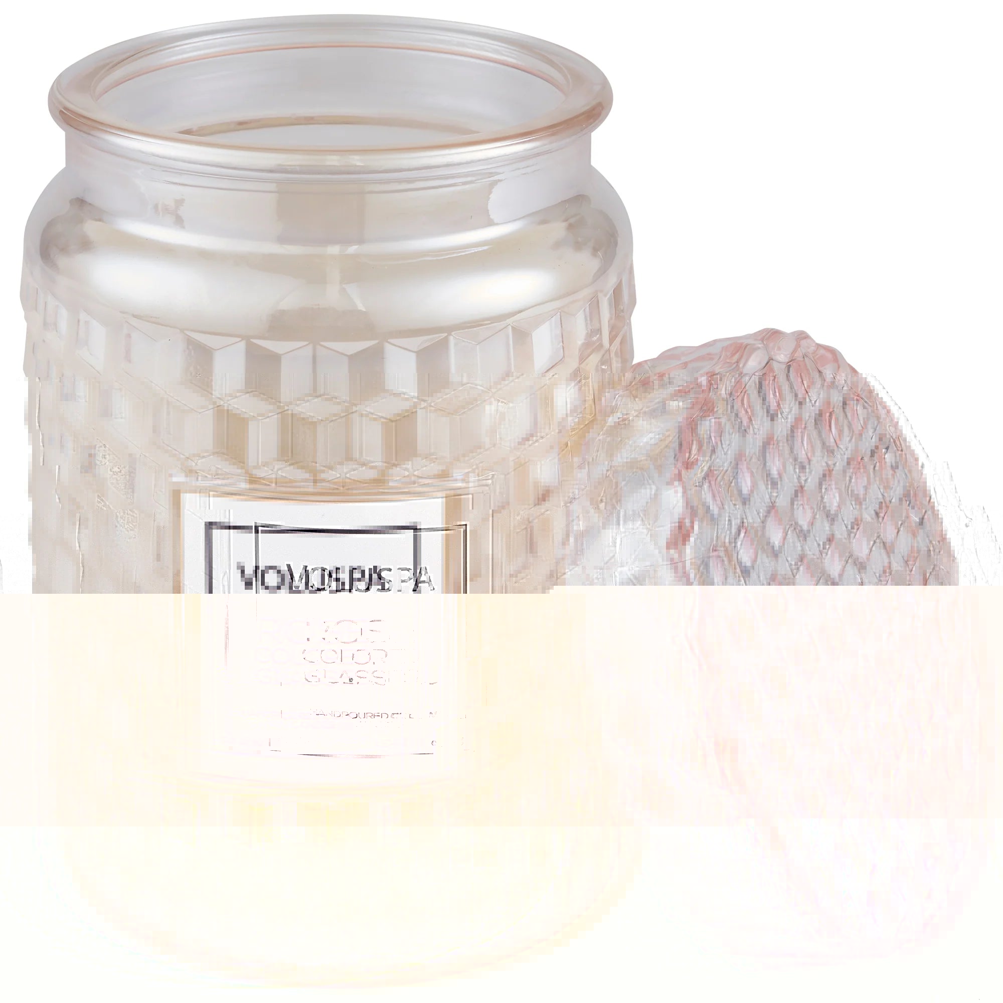 Voluspa Large Glass Jar Candle - 18 oz - ROSE COLORED GLASSES