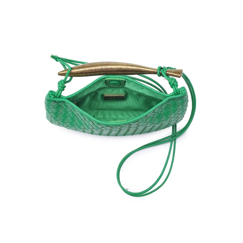 Uma Woven Crossbody Purse - Kelly Green