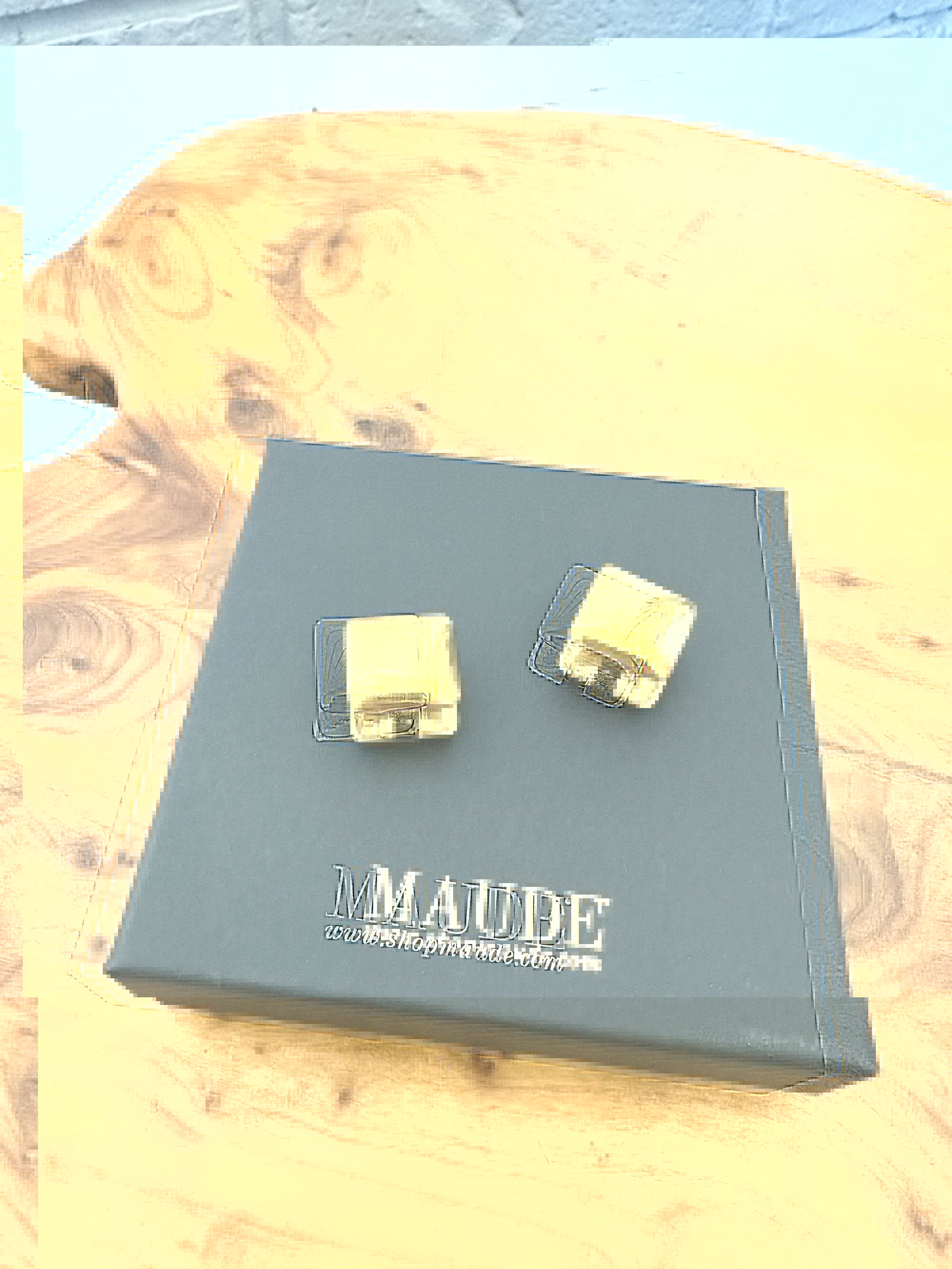 18K Square Earrings