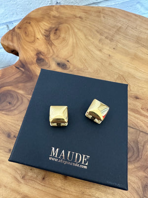 18K Square Earrings