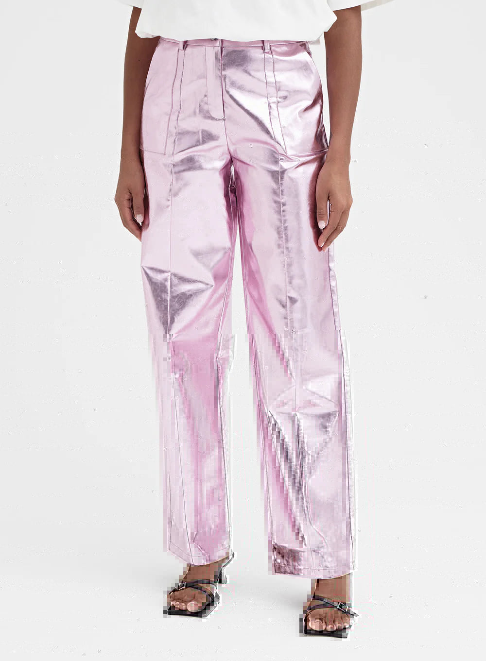 Zelda Trousers - Pink Metallic